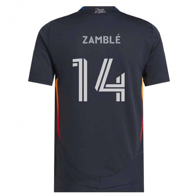 Danxen Homme Maillot Bryan Zamblé #14 Gris Foncé Rouge Tenues Domicile 2026/27 T-Shirt