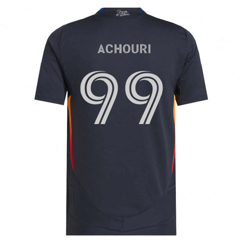 Danxen Homme Maillot Elias Achouri #99 Gris Foncé Rouge Tenues Domicile 2026/27 T-Shirt