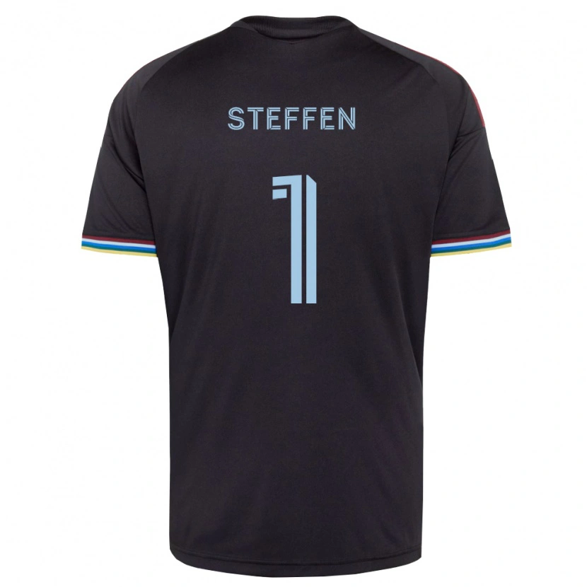 Danxen Homme Maillot Zack Steffen #1 Noir Bleu Ciel Tenues Domicile 2026/27 T-Shirt