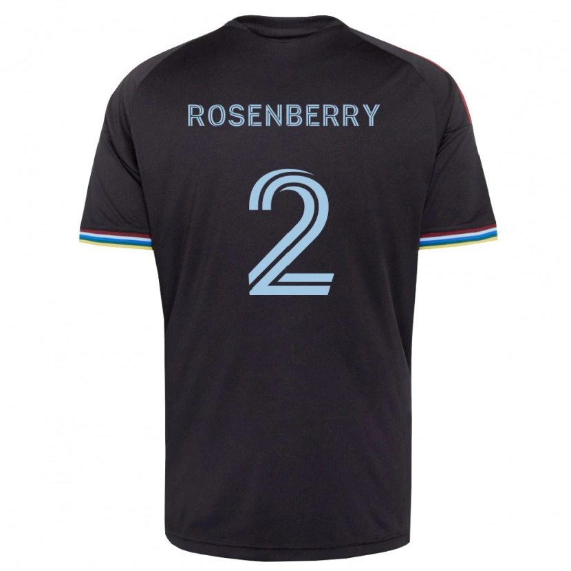 Danxen Homme Maillot Keegan Rosenberry #2 Noir Bleu Ciel Tenues Domicile 2026/27 T-Shirt