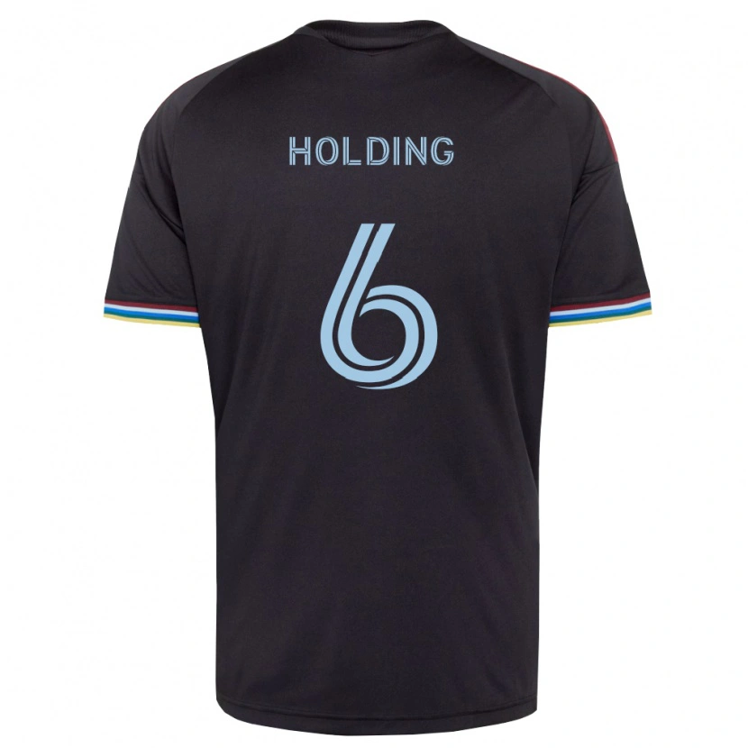 Danxen Homme Maillot Rob Holding #6 Noir Bleu Ciel Tenues Domicile 2026/27 T-Shirt