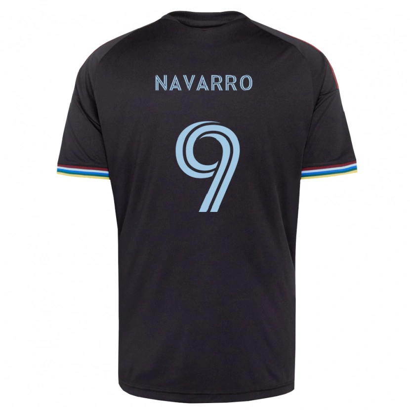 Danxen Homme Maillot Rafael Navarro #9 Noir Bleu Ciel Tenues Domicile 2026/27 T-Shirt