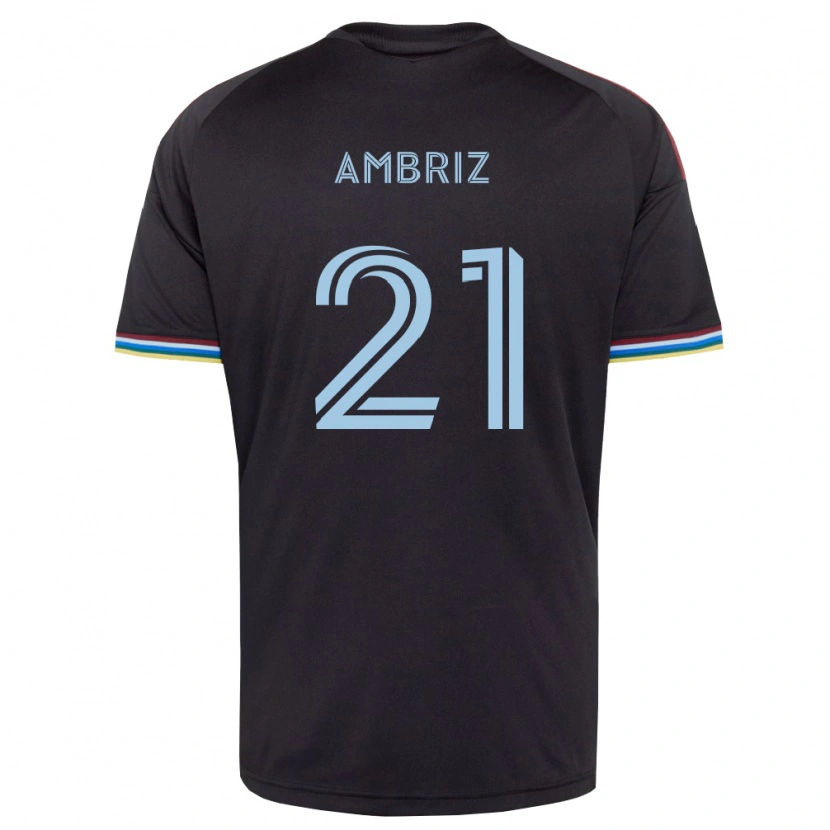 Danxen Homme Maillot Diego Ambriz #21 Noir Bleu Ciel Tenues Domicile 2026/27 T-Shirt