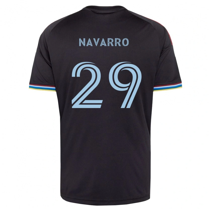 Danxen Homme Maillot Miguel Navarro #29 Noir Bleu Ciel Tenues Domicile 2026/27 T-Shirt