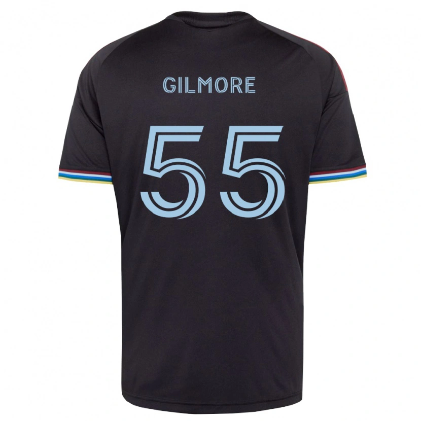 Danxen Homme Maillot Grant Gilmore #55 Noir Bleu Ciel Tenues Domicile 2026/27 T-Shirt