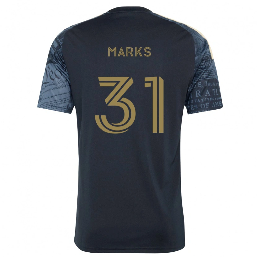Danxen Homme Maillot George Marks #31 Bleu Marine Marron Tenues Domicile 2026/27 T-Shirt