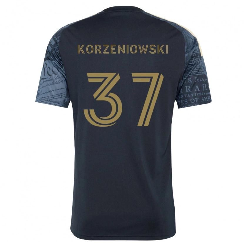 Danxen Homme Maillot Stas Korzeniowski #37 Bleu Marine Marron Tenues Domicile 2026/27 T-Shirt