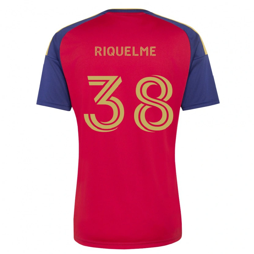Danxen Homme Maillot Antonio Riquelme #38 Bleu Royal Marron Rouge Tenues Domicile 2026/27 T-Shirt
