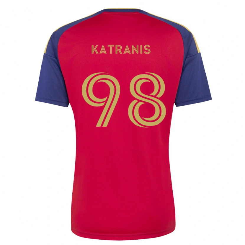 Danxen Homme Maillot Alexandros Katranis #98 Bleu Royal Marron Rouge Tenues Domicile 2026/27 T-Shirt