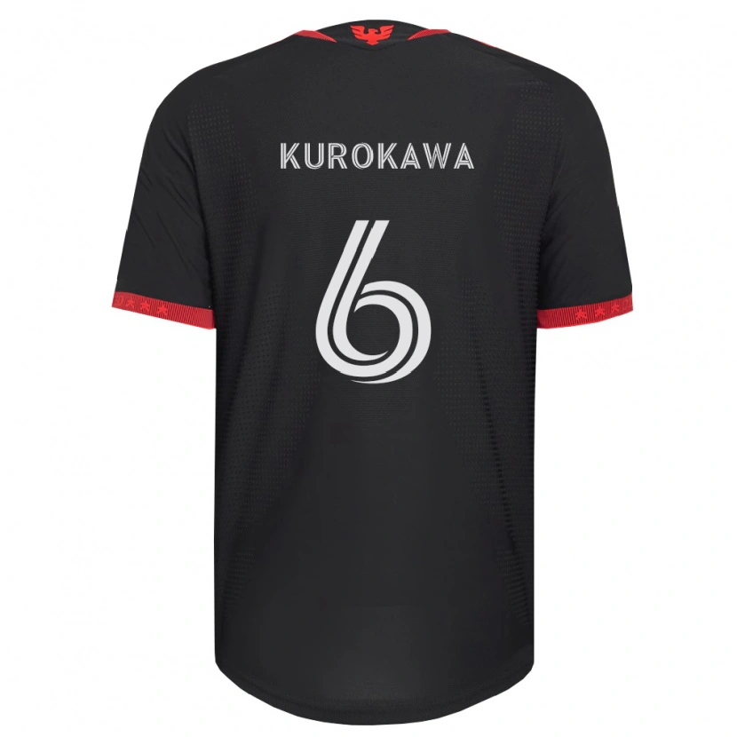 Danxen Homme Maillot Keisuke Kurokawa #6 Noir Blanc Rouge Tenues Domicile 2026/27 T-Shirt