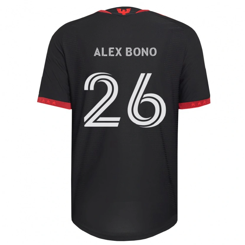 Danxen Homme Maillot Alex Bono #26 Noir Blanc Rouge Tenues Domicile 2026/27 T-Shirt