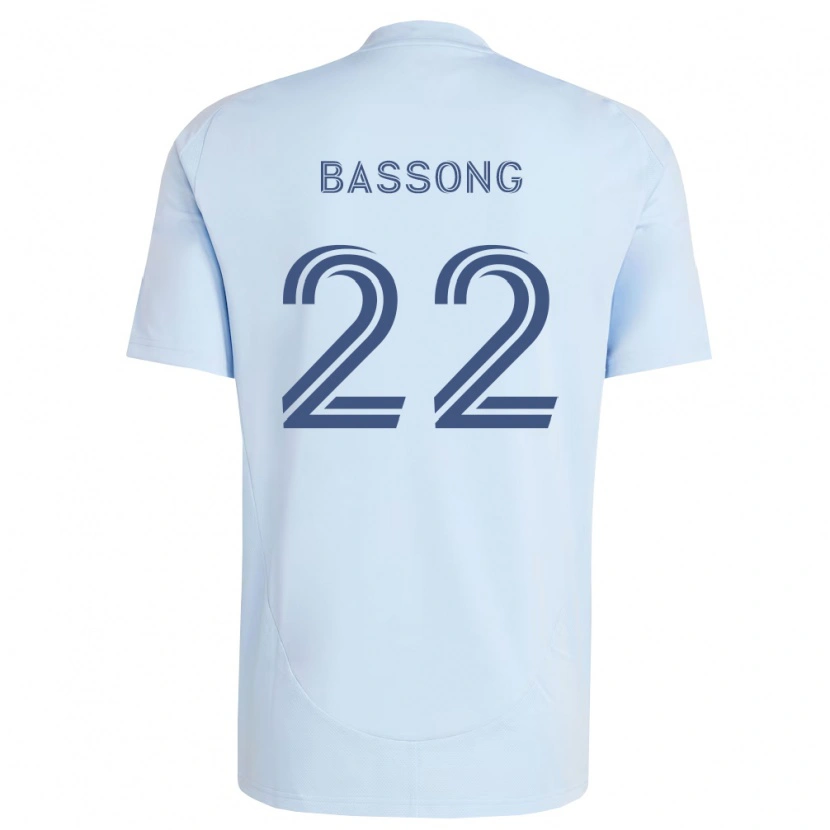 Danxen Homme Maillot Zorhan Bassong #22 Bleu Clair Gris Clair Tenues Domicile 2026/27 T-Shirt
