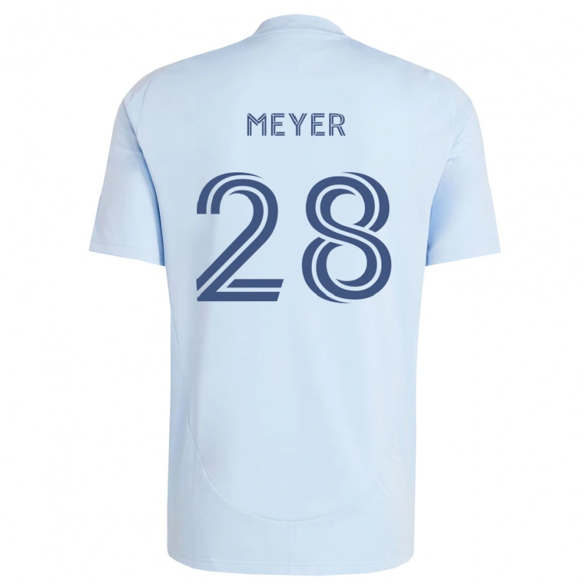 Danxen Homme Maillot Wyatt Meyer #28 Bleu Clair Gris Clair Tenues Domicile 2026/27 T-Shirt