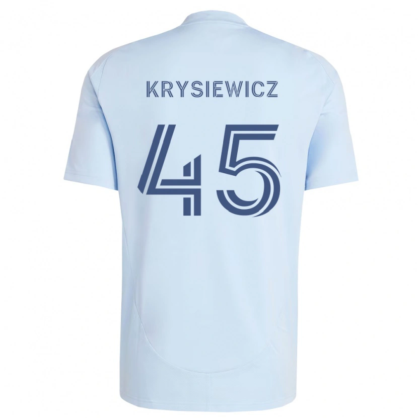 Danxen Homme Maillot Brady Krysiewicz #45 Bleu Clair Gris Clair Tenues Domicile 2026/27 T-Shirt