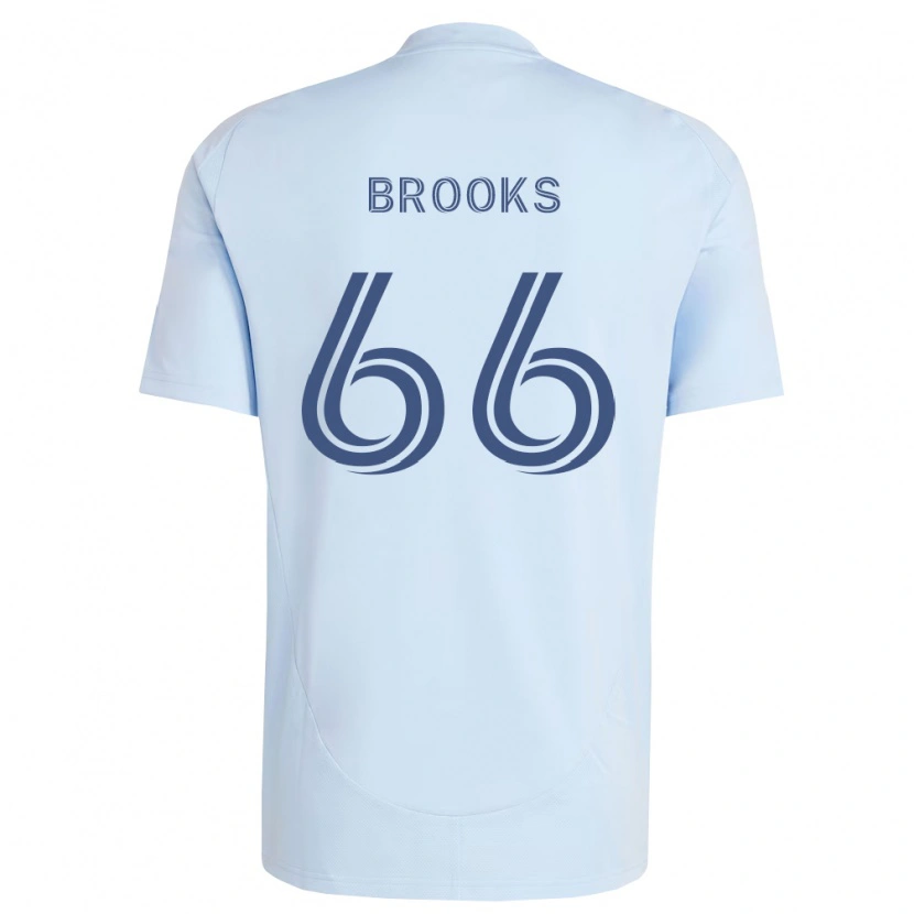 Danxen Homme Maillot Edson Brooks #66 Bleu Clair Gris Clair Tenues Domicile 2026/27 T-Shirt