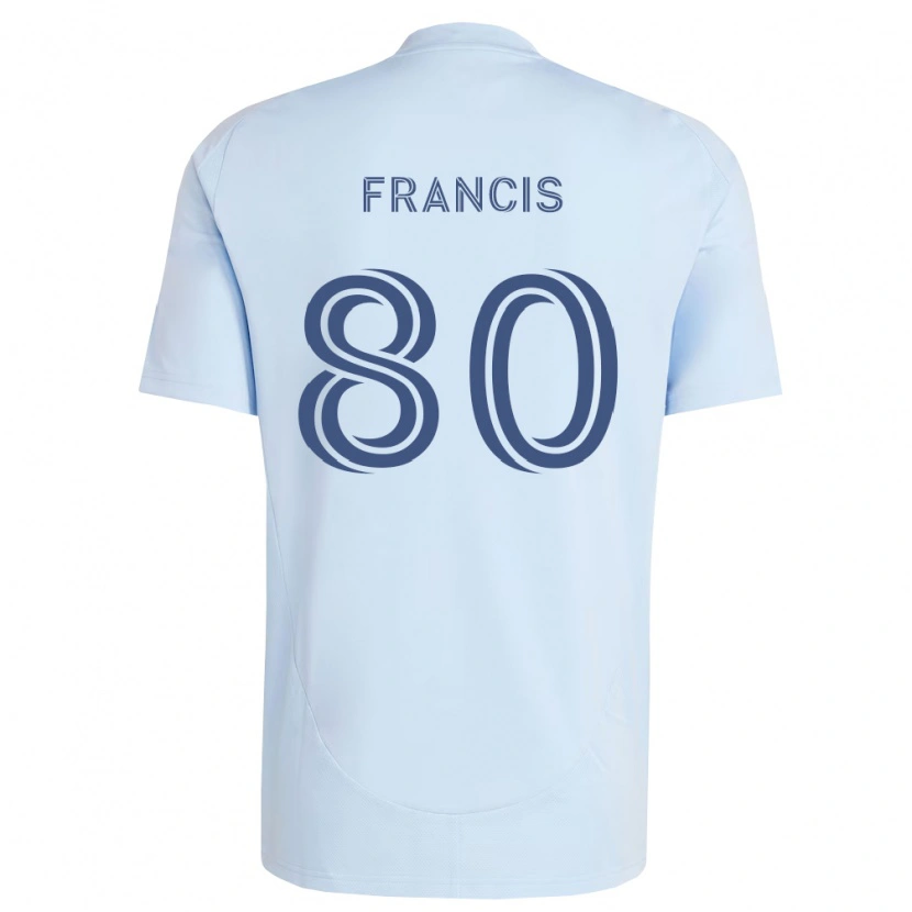 Danxen Homme Maillot Makhi Francis #80 Bleu Clair Gris Clair Tenues Domicile 2026/27 T-Shirt