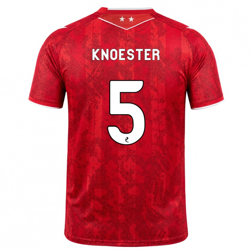 Danxen Homme Maillot Mats Knoester #5 Rouge Blanc Tenues Domicile 2026/27 T-Shirt