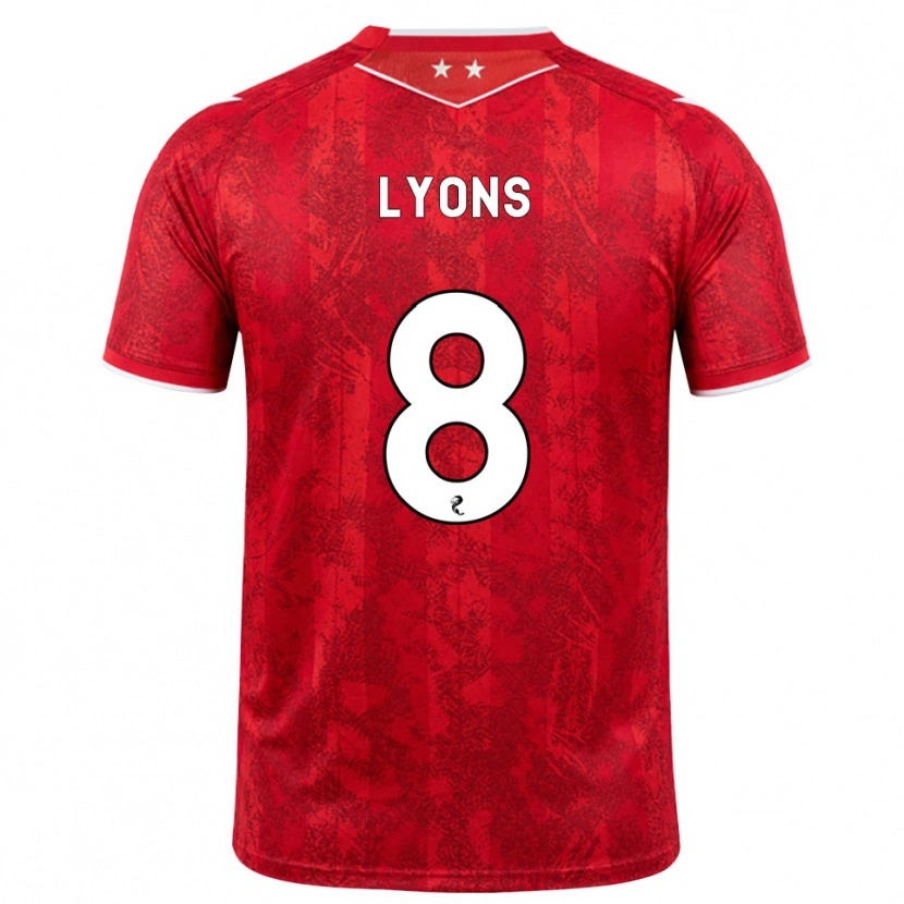 Danxen Homme Maillot Brad Lyons #8 Rouge Blanc Tenues Domicile 2026/27 T-Shirt