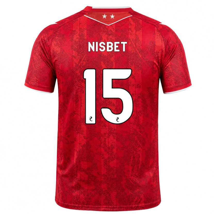 Danxen Homme Maillot Kevin Nisbet #15 Rouge Blanc Tenues Domicile 2026/27 T-Shirt