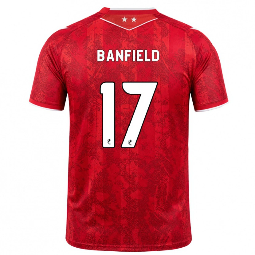 Danxen Homme Maillot Keeley Banfield #17 Rouge Blanc Tenues Domicile 2026/27 T-Shirt