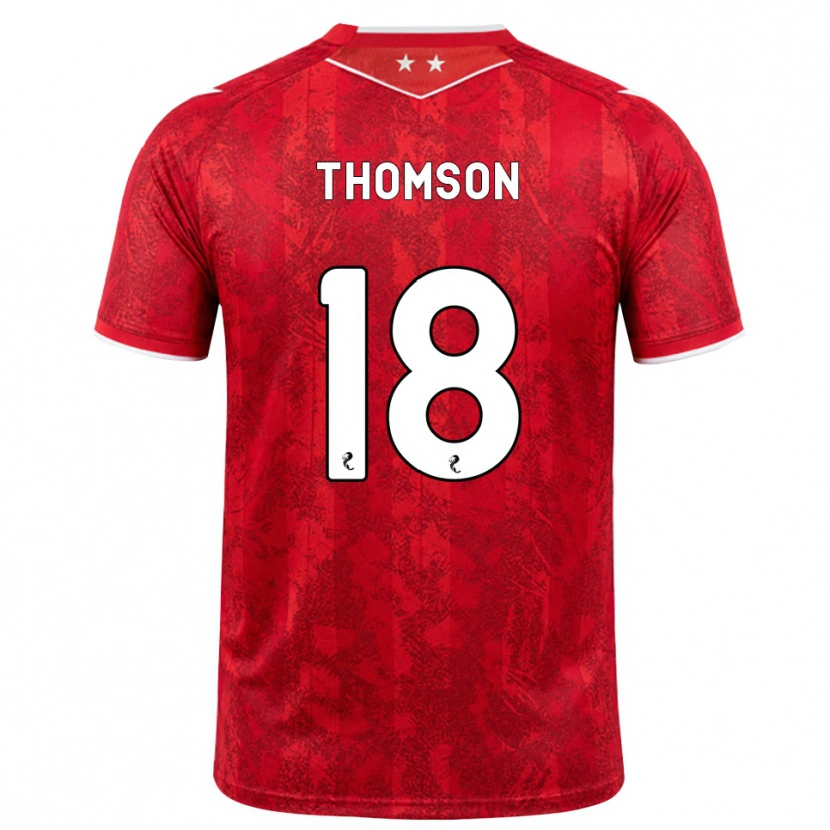 Danxen Homme Maillot Eva Thomson #18 Rouge Blanc Tenues Domicile 2026/27 T-Shirt