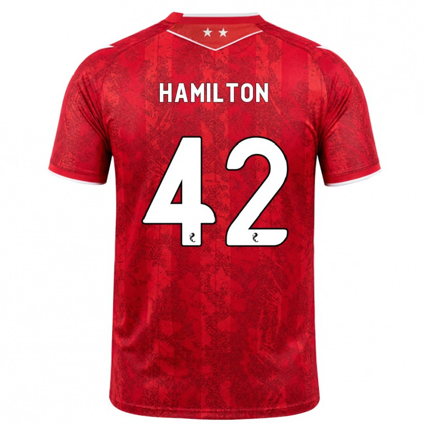 Danxen Homme Maillot Brendan Hamilton #42 Rouge Blanc Tenues Domicile 2026/27 T-Shirt