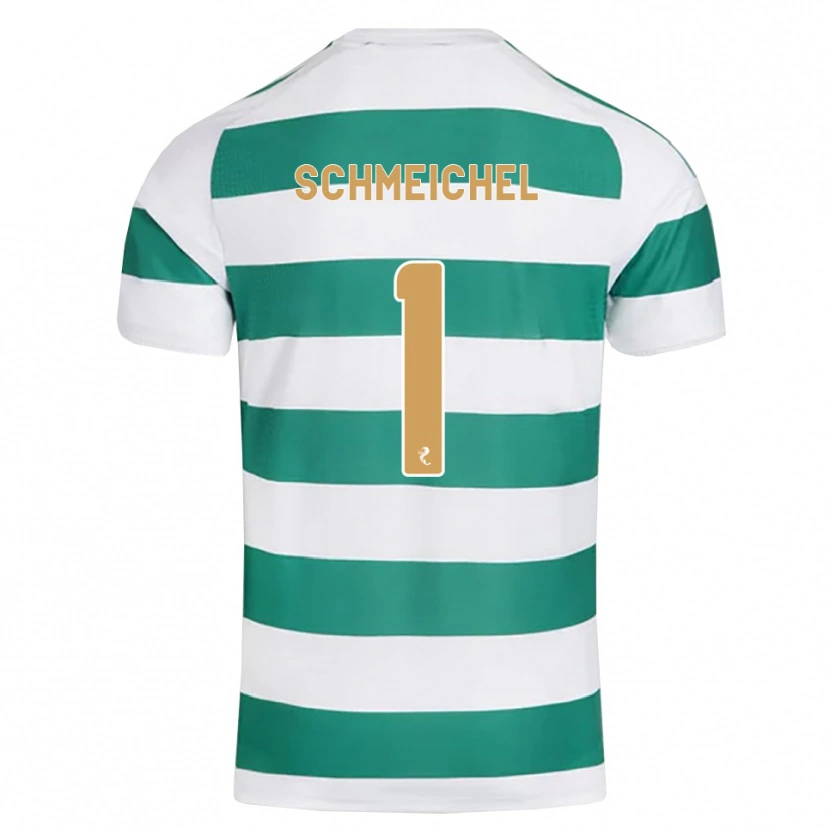 Danxen Homme Maillot Kasper Schmeichel #1 Cyan Foncé Blanc Tenues Domicile 2026/27 T-Shirt