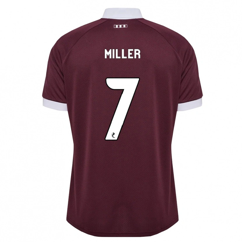 Danxen Homme Maillot Calvin Miller #7 Blanc Bordeaux Tenues Domicile 2026/27 T-Shirt