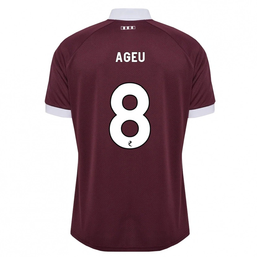 Danxen Homme Maillot Eduardo Ageu Almeida Santos #8 Blanc Bordeaux Tenues Domicile 2026/27 T-Shirt