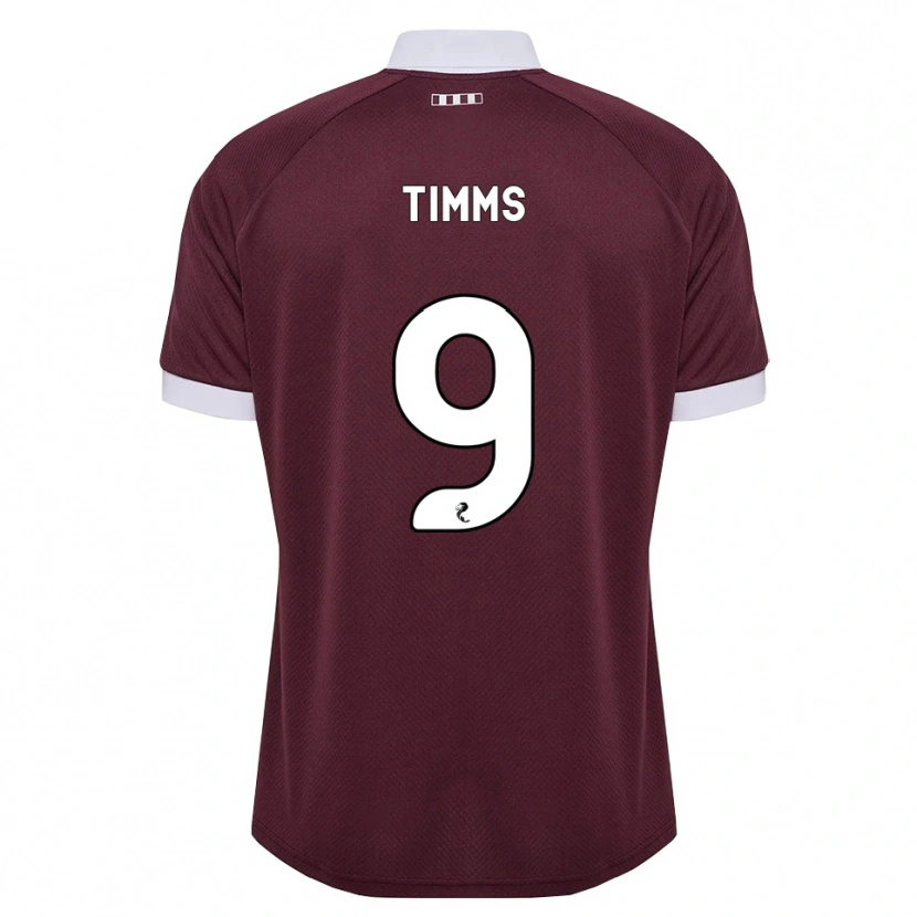 Danxen Homme Maillot Georgia Timms #9 Blanc Bordeaux Tenues Domicile 2026/27 T-Shirt
