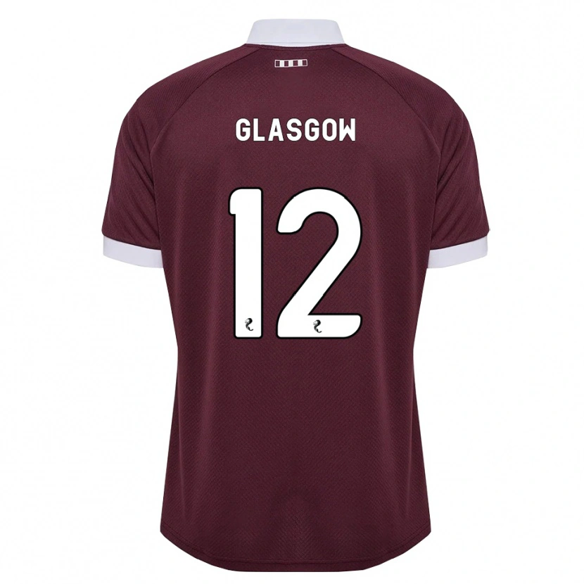 Danxen Homme Maillot Euan Glasgow #12 Blanc Bordeaux Tenues Domicile 2026/27 T-Shirt