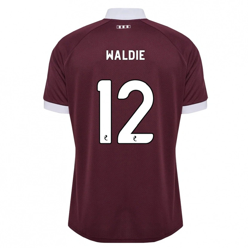 Danxen Homme Maillot Lizzie Waldie #12 Blanc Bordeaux Tenues Domicile 2026/27 T-Shirt