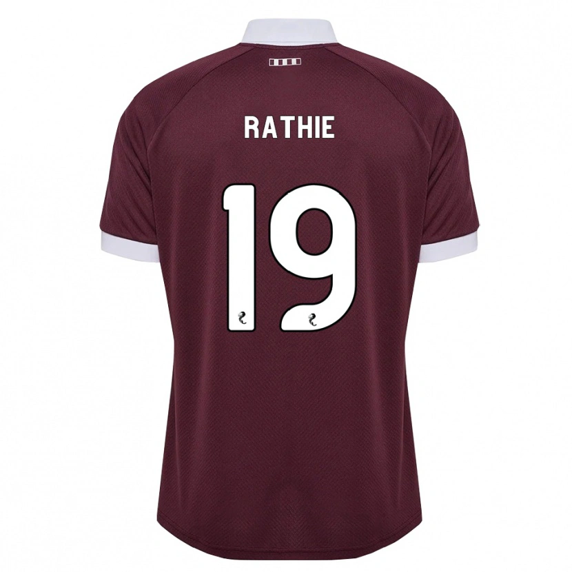 Danxen Homme Maillot Luke Rathie #19 Blanc Bordeaux Tenues Domicile 2026/27 T-Shirt