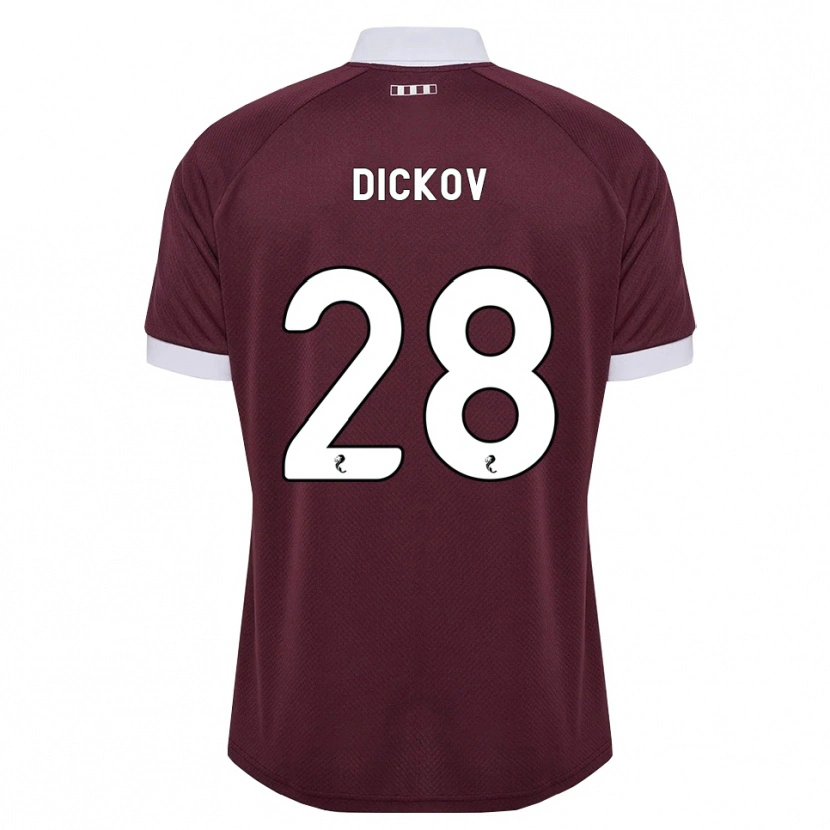 Danxen Homme Maillot Sam Dickov #28 Blanc Bordeaux Tenues Domicile 2026/27 T-Shirt