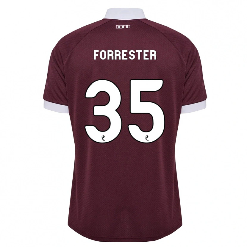 Danxen Homme Maillot Adam Forrester #35 Blanc Bordeaux Tenues Domicile 2026/27 T-Shirt