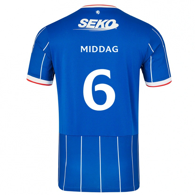 Danxen Homme Maillot Tessel Middag #6 Rouge Bleu Blanc Tenues Domicile 2026/27 T-Shirt