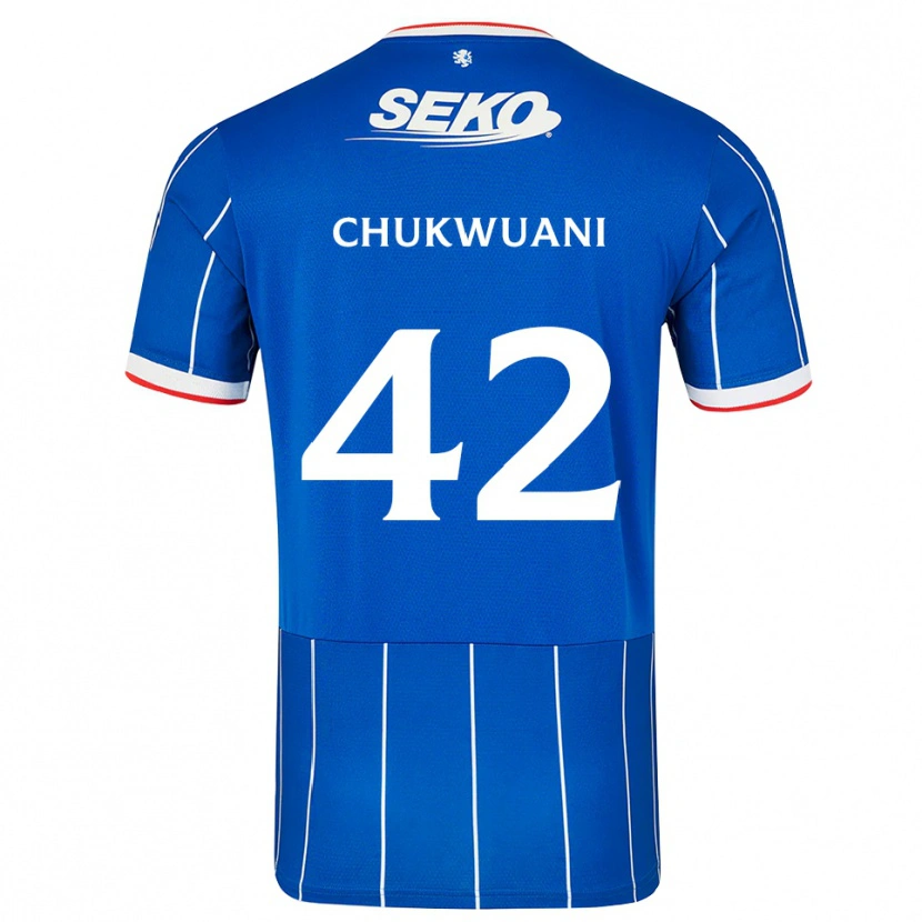 Danxen Homme Maillot Tochi Chukwuani #42 Rouge Bleu Blanc Tenues Domicile 2026/27 T-Shirt