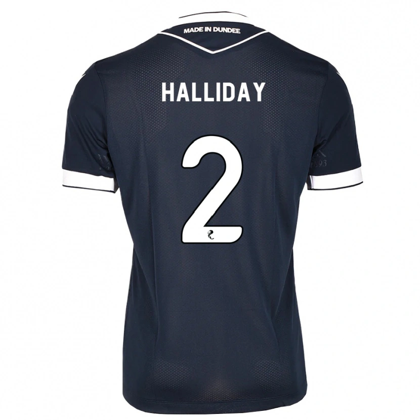 Danxen Homme Maillot Brad Halliday #2 Bleu Nuit Blanc Tenues Domicile 2026/27 T-Shirt