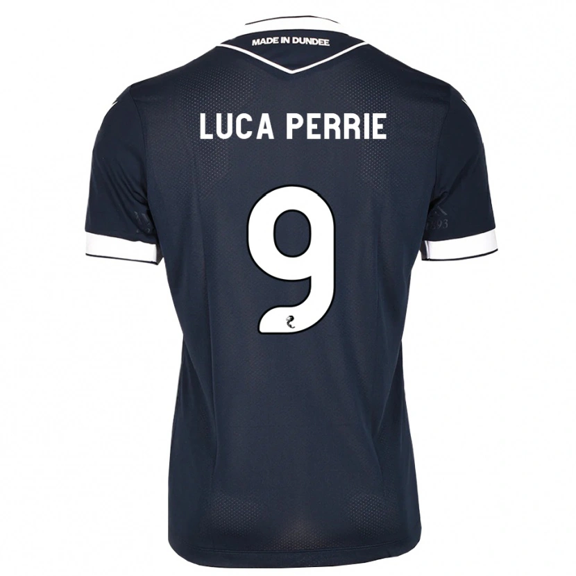 Danxen Homme Maillot Luca Perrie #9 Bleu Nuit Blanc Tenues Domicile 2026/27 T-Shirt