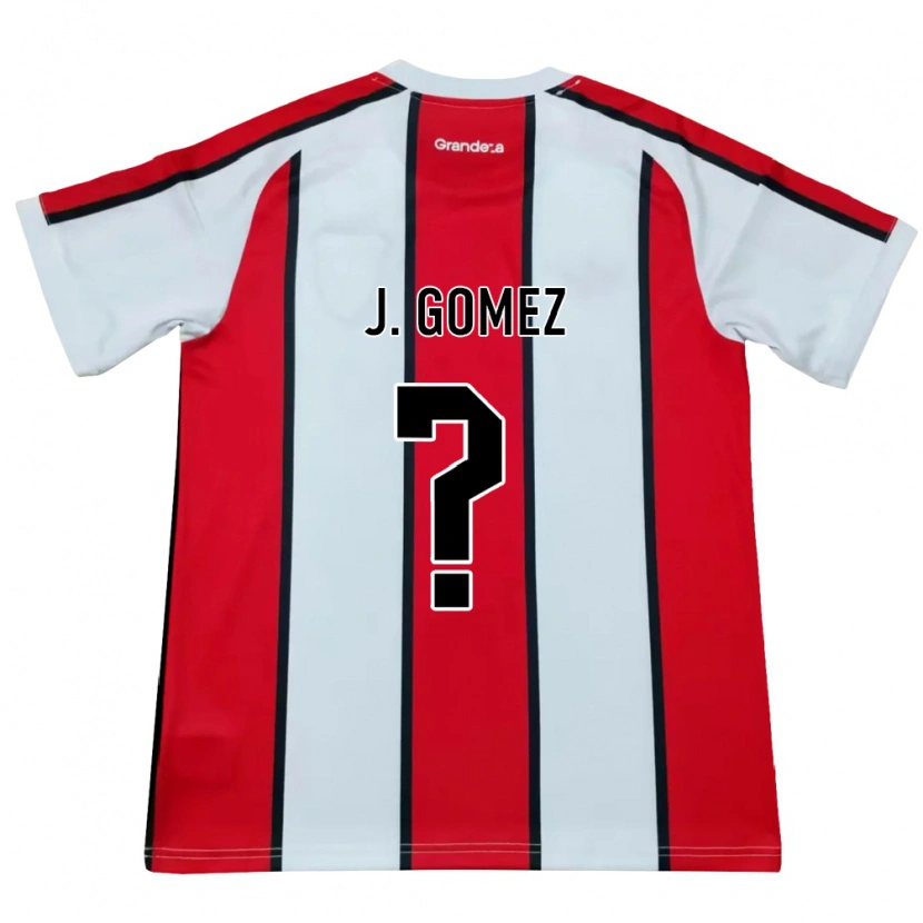 Danxen Homme Maillot Joaquin Gomez #0 Blanc Rouge Noir Tenues Extérieur 2026/27 T-Shirt