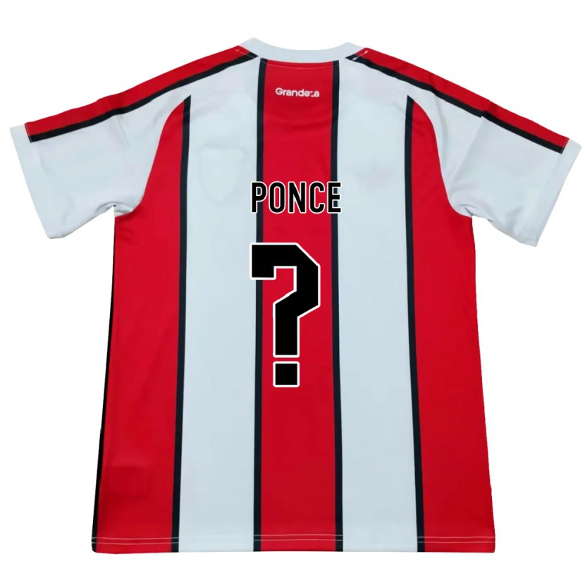 Danxen Homme Maillot Tomas Castro Ponce #0 Blanc Rouge Noir Tenues Extérieur 2026/27 T-Shirt