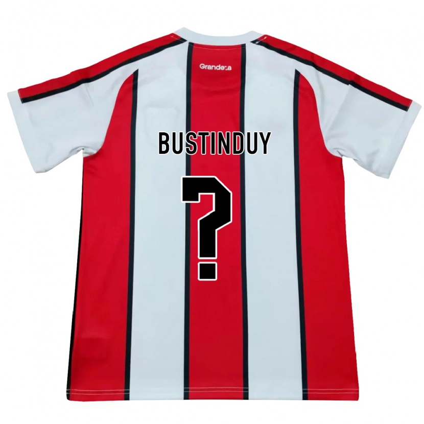 Danxen Homme Maillot Agustín Bustinduy #0 Blanc Rouge Noir Tenues Extérieur 2026/27 T-Shirt