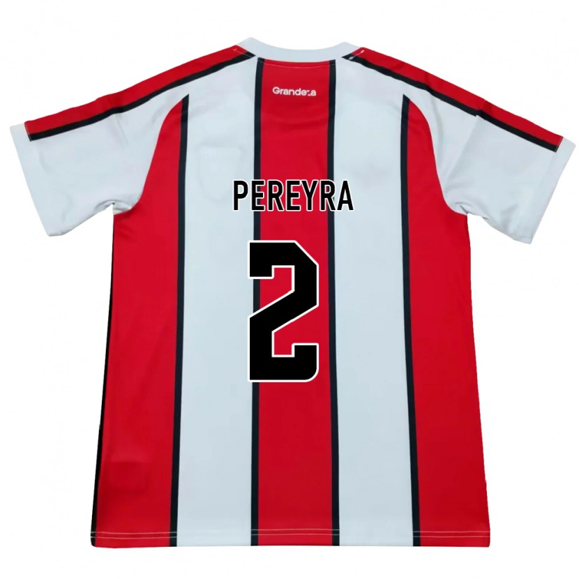 Danxen Homme Maillot Cirilo Pereyra #2 Blanc Rouge Noir Tenues Extérieur 2026/27 T-Shirt