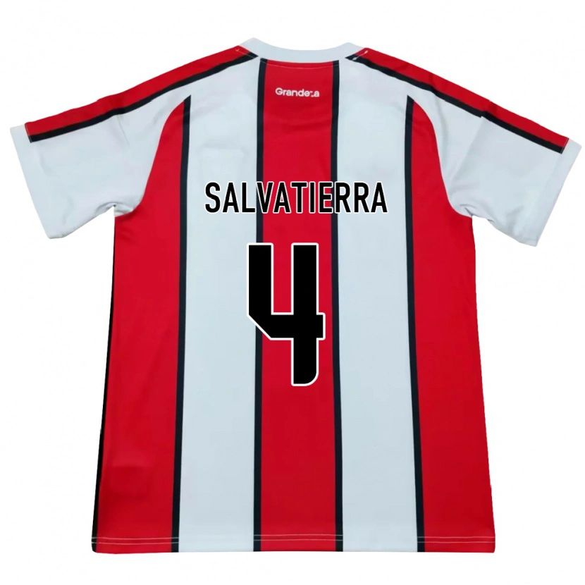 Danxen Homme Maillot Thiago Salvatierra #4 Blanc Rouge Noir Tenues Extérieur 2026/27 T-Shirt