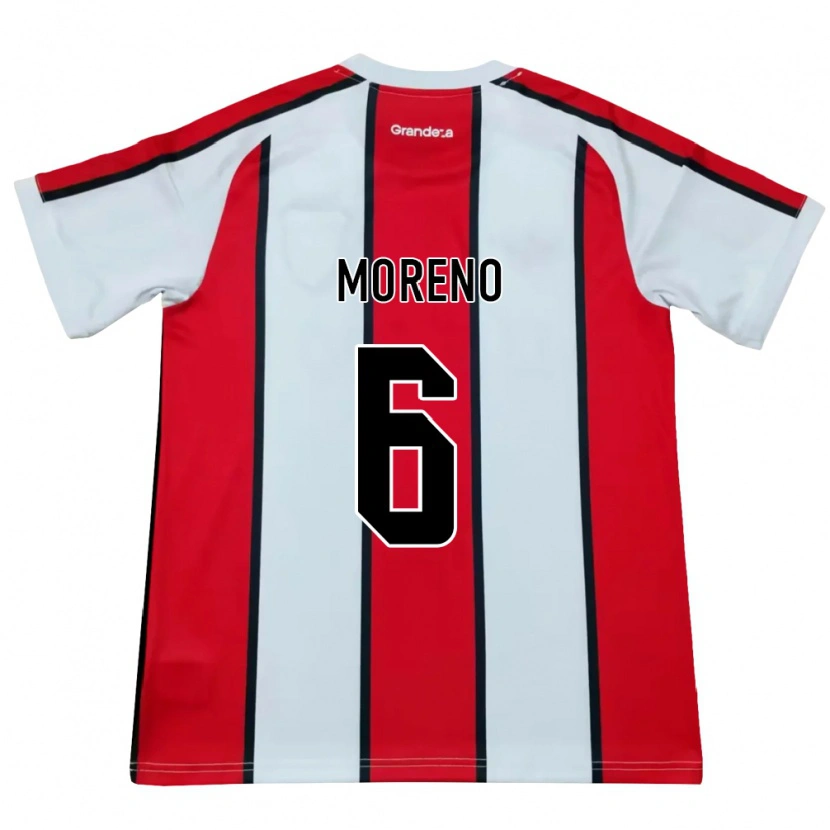 Danxen Homme Maillot Aníbal Moreno #6 Blanc Rouge Noir Tenues Extérieur 2026/27 T-Shirt