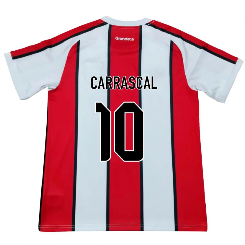 Danxen Homme Maillot Jorge Carrascal #10 Blanc Rouge Noir Tenues Extérieur 2026/27 T-Shirt