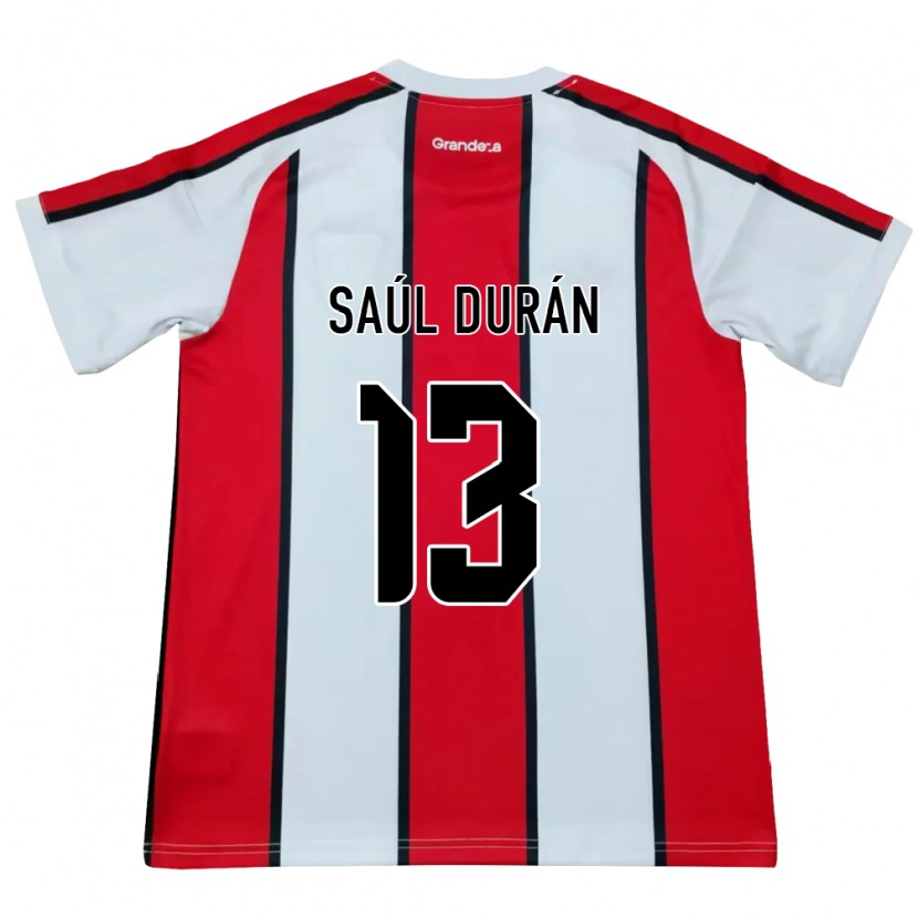 Danxen Homme Maillot Saúl Durán #13 Blanc Rouge Noir Tenues Extérieur 2026/27 T-Shirt