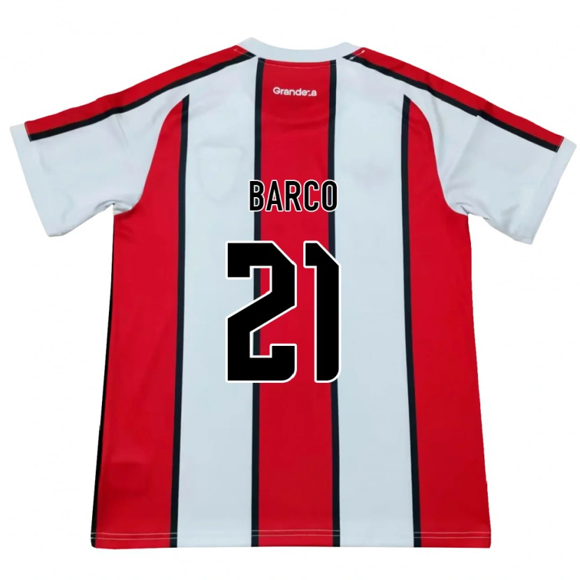 Danxen Homme Maillot Esequiel Barco #21 Blanc Rouge Noir Tenues Extérieur 2026/27 T-Shirt