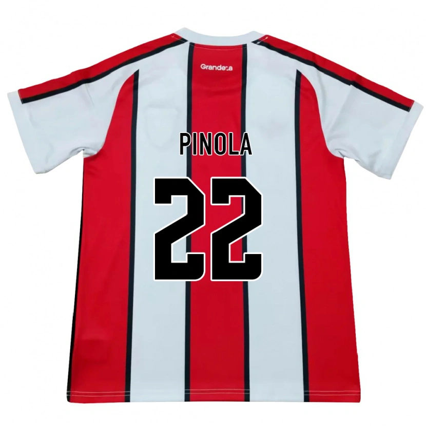 Danxen Homme Maillot Javier Pinola #22 Blanc Rouge Noir Tenues Extérieur 2026/27 T-Shirt
