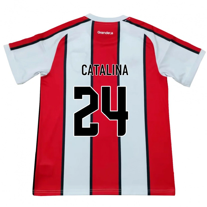 Danxen Homme Maillot Catalina Julia Primo #24 Blanc Rouge Noir Tenues Extérieur 2026/27 T-Shirt